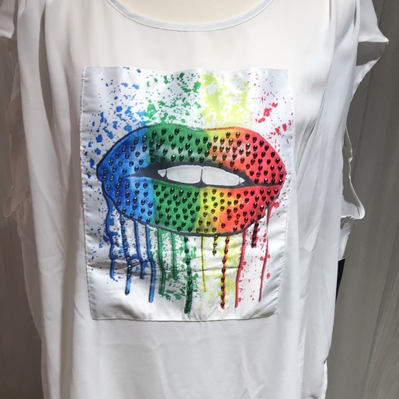 A’jumma sleeveless white semi sheer blouse size 3X - Picture 2 of 15